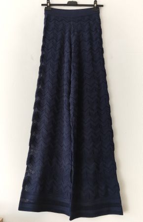 MISSONI Wool Strickhose Hose Pantalone weites Bein Gr.34 NEU