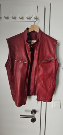 Red Leather Gillet
