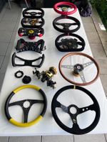 Sim Racing Lenkrad-Sammlung mit Custom Fanatec Podium Hub