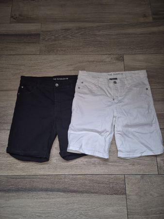 Weisse und schwarze Sommer Jeans Shorts Damen Gr. 38 Top