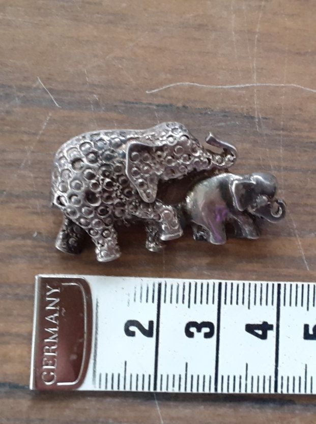 Spille & Fermagli: Brosche Elefanten Silber – Usato da Mörschwil venduto da wunderkiste44 3