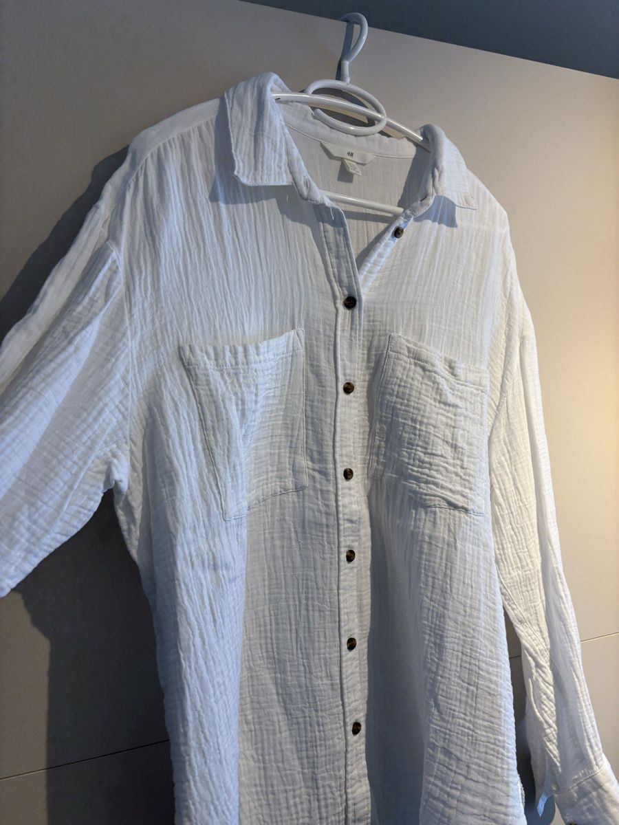 H&M Blusen: Musslinbluse weiss XL H&M – Gebraucht aus Gwatt (Thun) von Bioethanol01 1