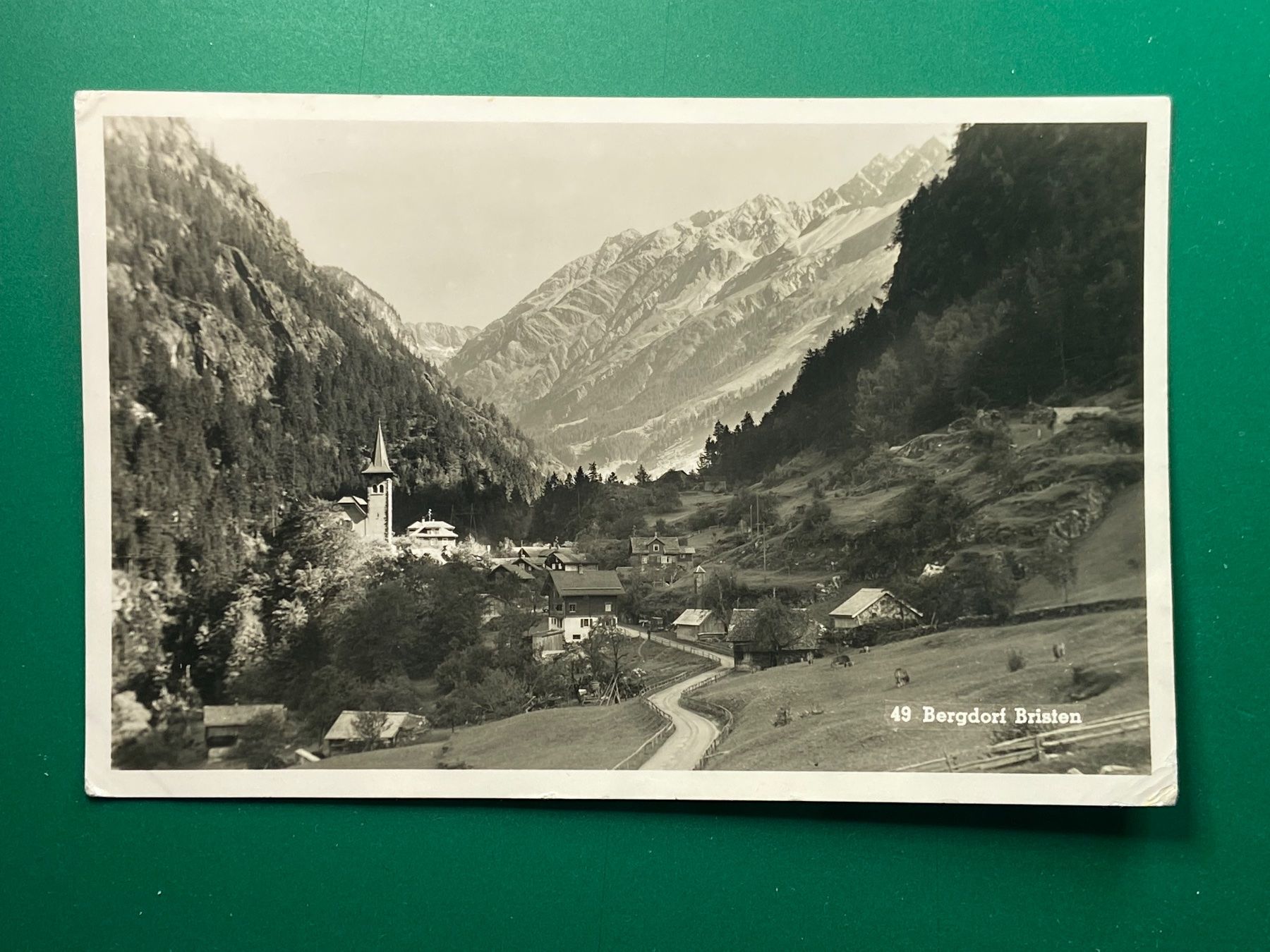 Ansichtskarten: Bergdorf Bristen – Gebraucht aus Steg VS von _vinci_