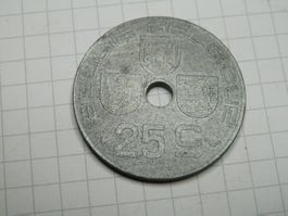 Belgien 25 Centime, 1942 Legende - 'BELGIE - BELGIQUE'