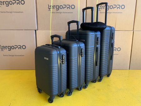 5er Koffer SET Hartschalenkoffer in Schwarz NEU & OVP