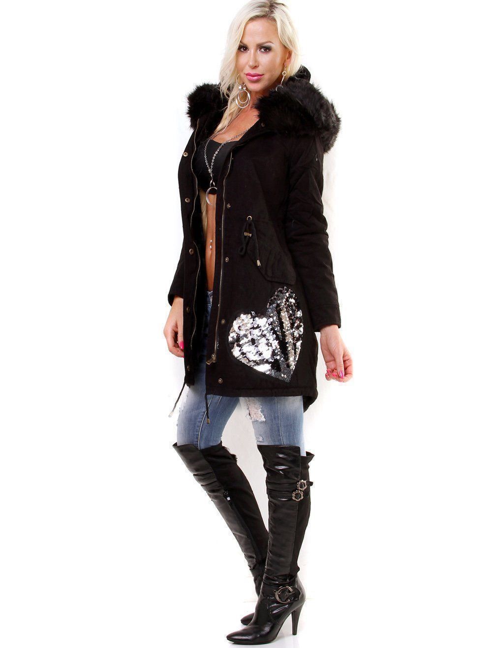 Cappotti: Parka/Jacke schwarz Regular Denim Grösse 36 – Usato da Eschenbach SG venduto da Peachick 3