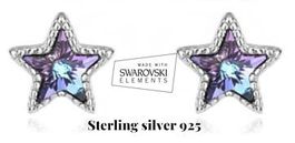 Swarovski Stern Ohrstecker 925 Silber Vitrail lt.