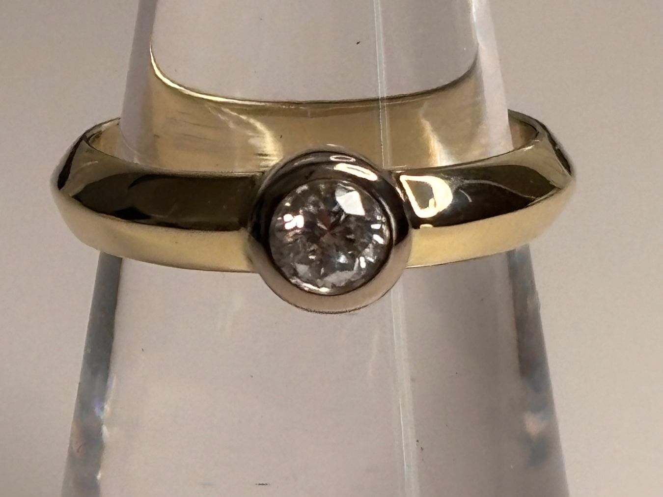 Anelli: Bague solitaire or avec diamant - Élégance durable! – Usato da Lausanne venduto da mel2dreams 2