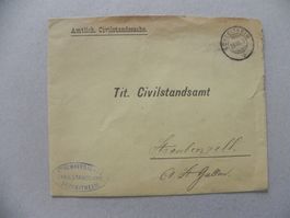 Brief Standesamt Schleitheim SH Schaffhausen 1889 Post Beleg