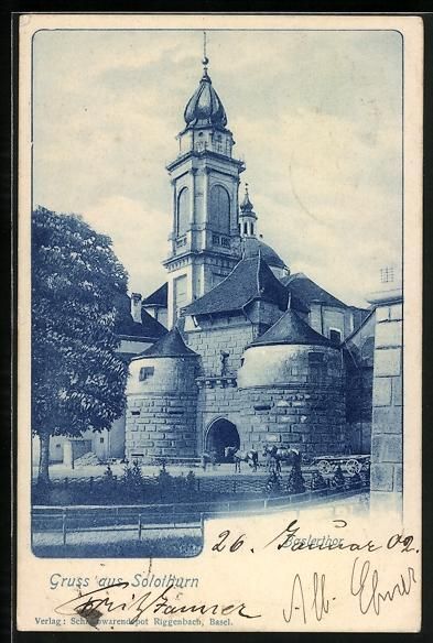 Cartes postales: AK Solothurn, Kirche und Park, 1902 – D'occasion à Berlin par bartko-reher