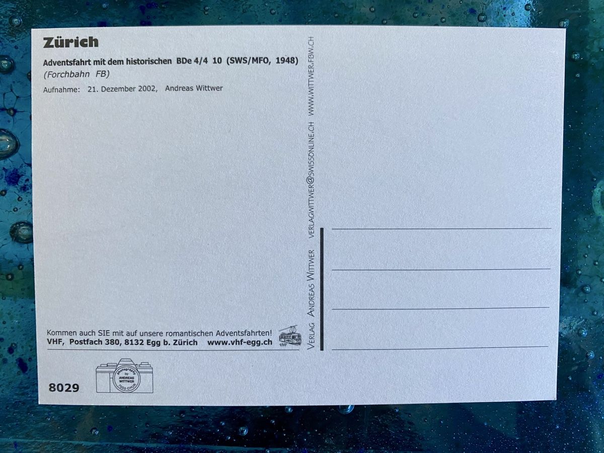 Cartes postales: Forchbahn – D'occasion à Wetzikon ZH par MiraOptik 1