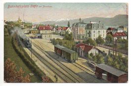 STÄFA am Zürichsee - Bahnhof mit Bahn - Dampflokomotive
