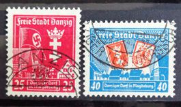 DANZIG 1937: Danziger Dorf in Magdeburg, O, 25 Pf. m. Wz. X