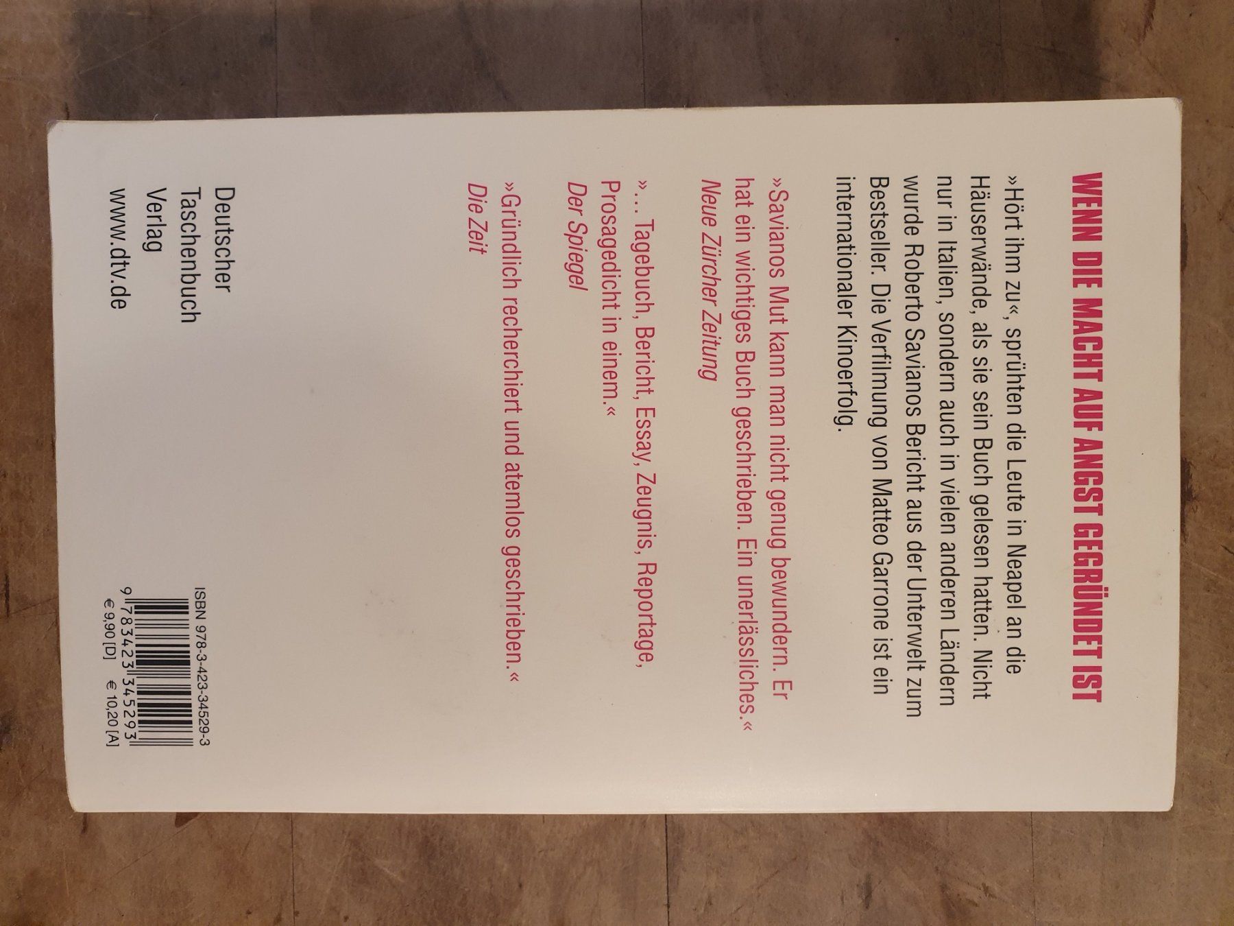 Libri: Gomorrha Roberto Saviano DTV – Usato da Zürich venduto da loosebone 1