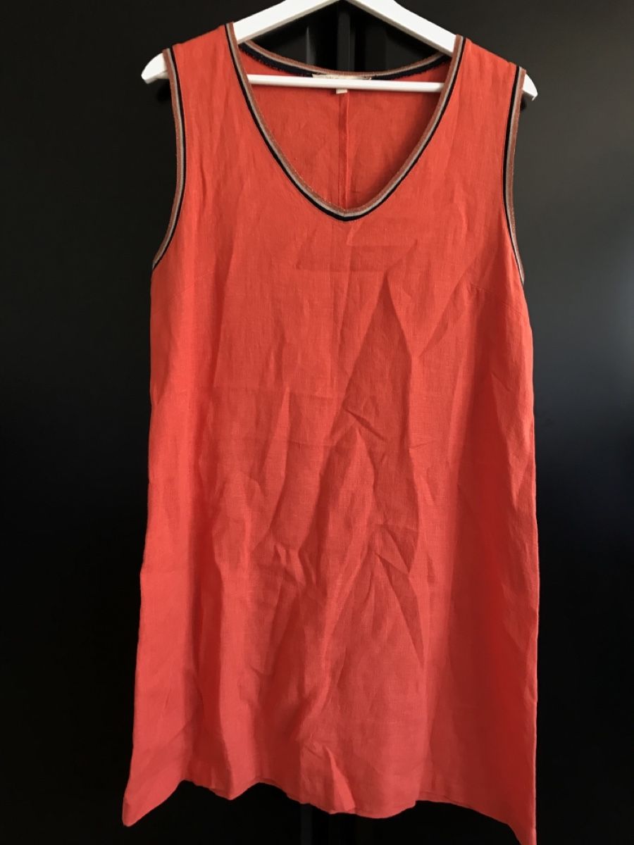 Robe 100% Lin La Fée Maraboutée - Taille 42, Multicolore Chocolat, Occasion