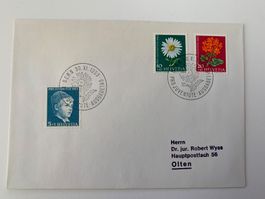 1963 PJ Ersttag Ausgabe auf Papier ohne Leuchtstoff