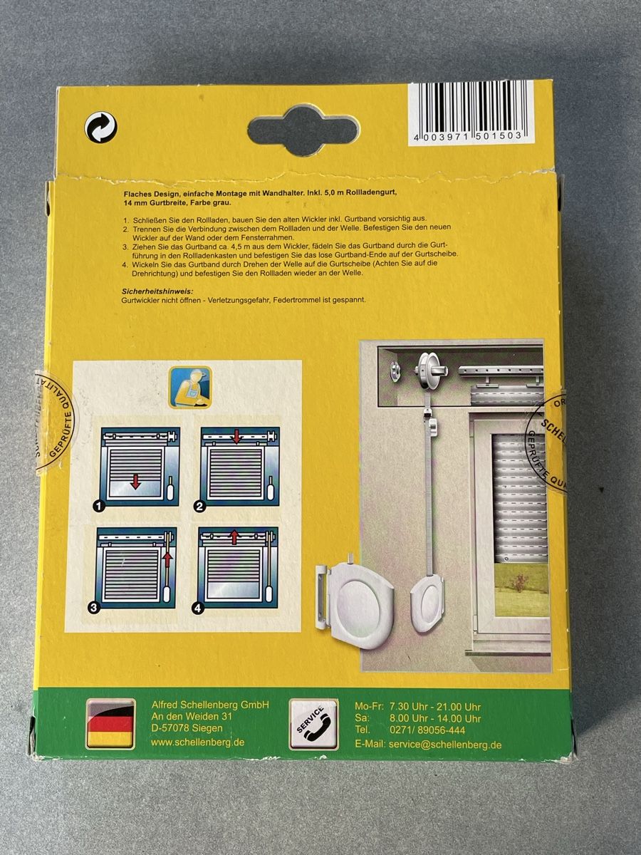 Tende da sole: Schellenberg Design-Gurtwickler,weiss,5m,neu,schwenkbar – Nuovo e nell'imballaggio originale da Emmen venduto da paesu6 1