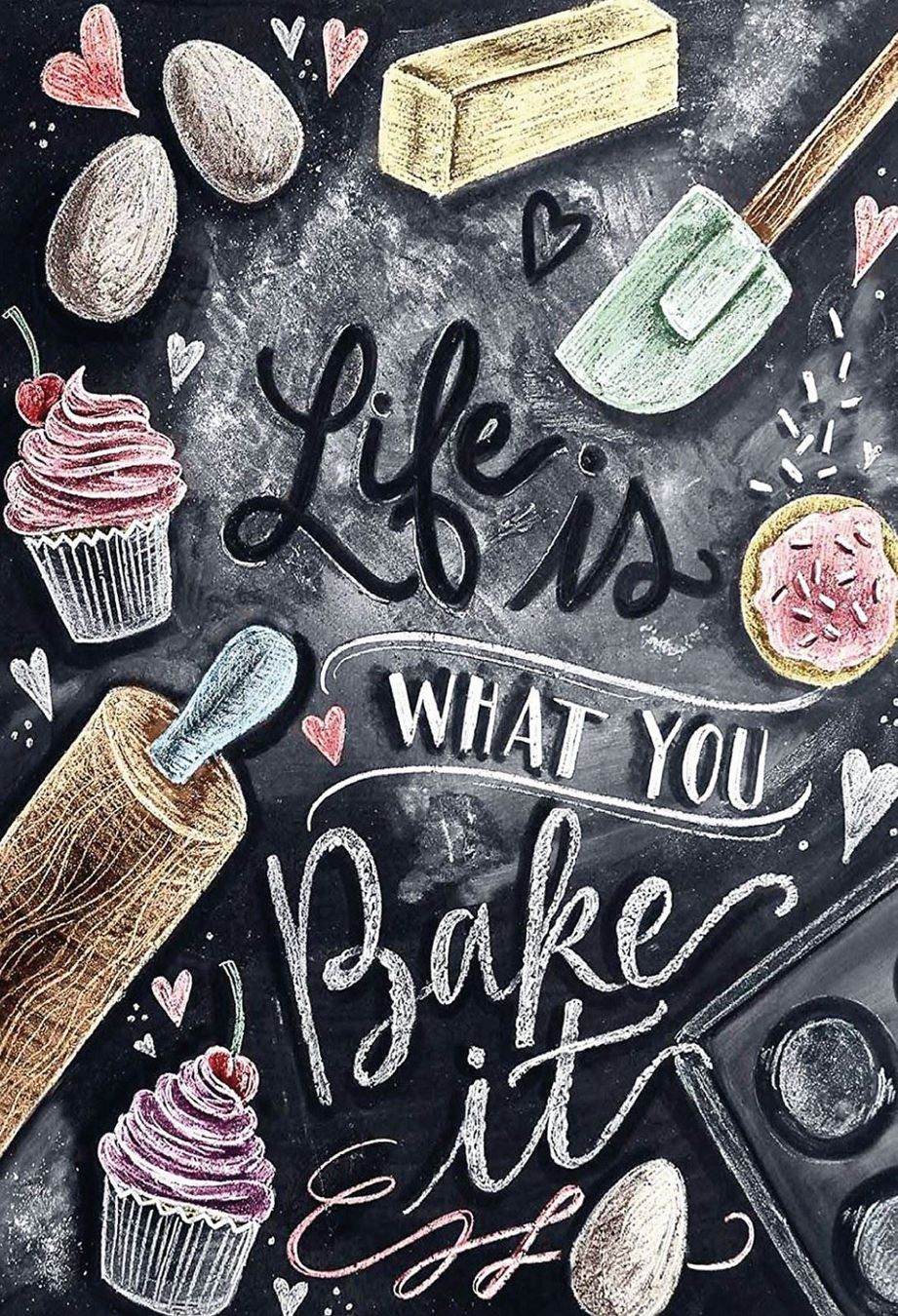 Insegne: Blechschild-LIFE IS WHAT YOU BAKE IT – Nuovo e nell'imballaggio originale da Rupperswil venduto da big-one-sale