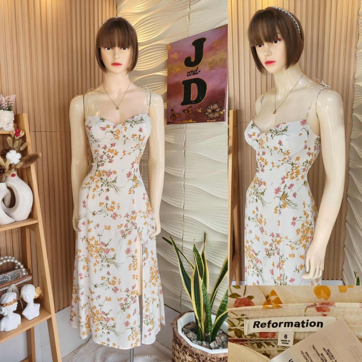 Reformation Vestiti: Reformation Floral Midi Dress – Usato da St.Josefen venduto da lop_lh8d 1