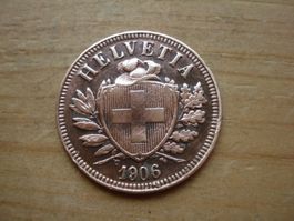 (N1) 2 Rappen  1906  VZ