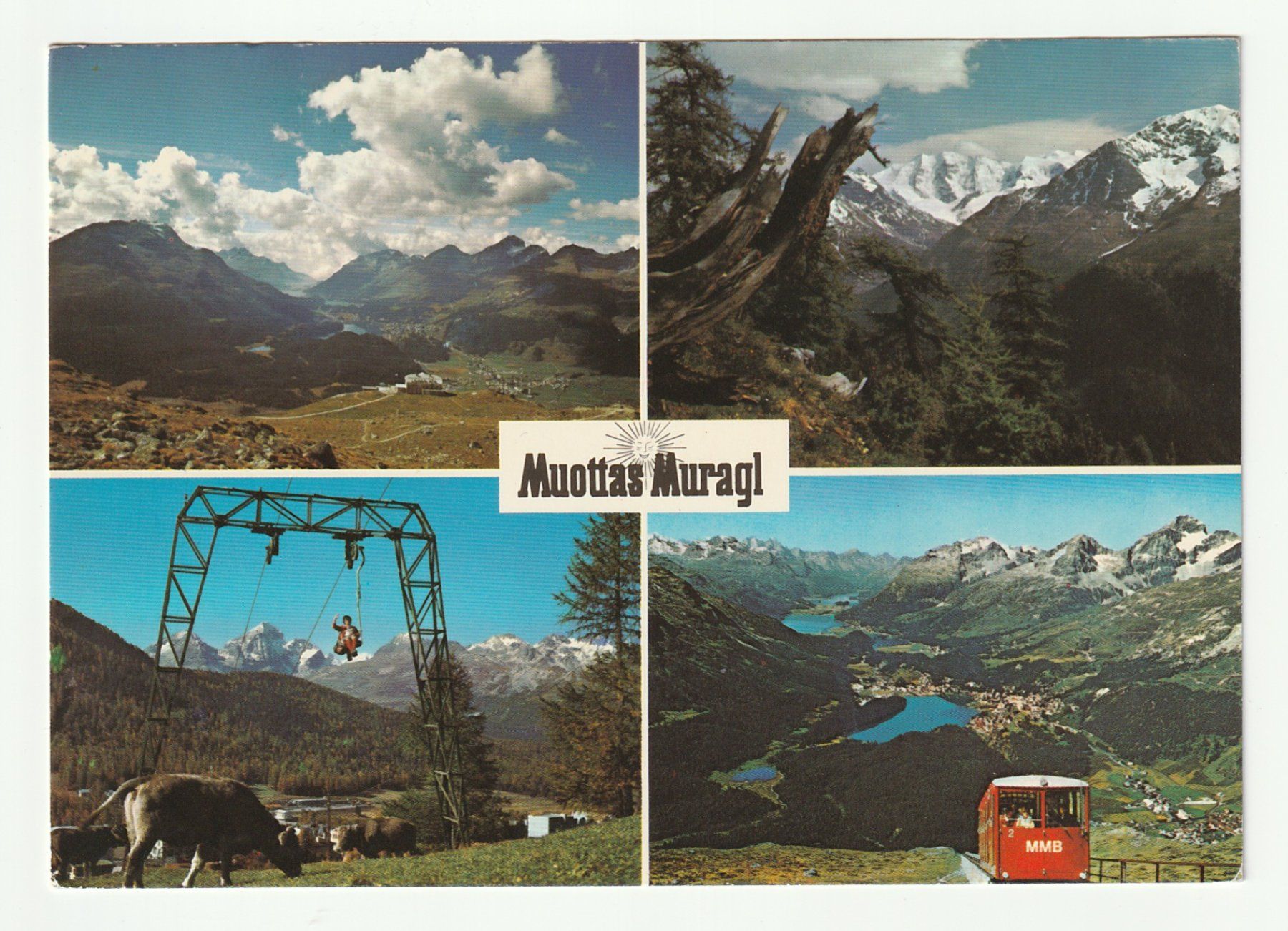 Cartoline postali: Postkarte 1975, Muottas Muragl, Engadin, Graubünden – Usato da St. Gallen venduto da Ricardo_Deals