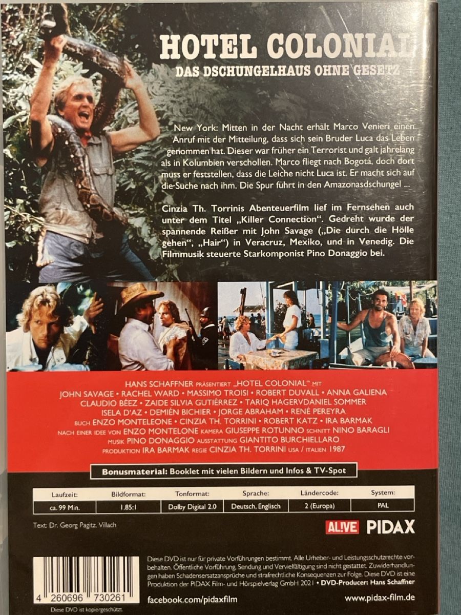 Tutti i DVDs: Hotel Colonial (1987) – Nuovo (secondo la descrizione) da Waldenburg venduto da Mimily33 1