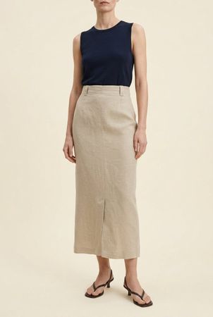 Jupe droite en lin Betty Barclay beige T. 42