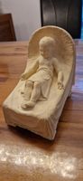 Jesuskind Figur R. Payer Gips weiss