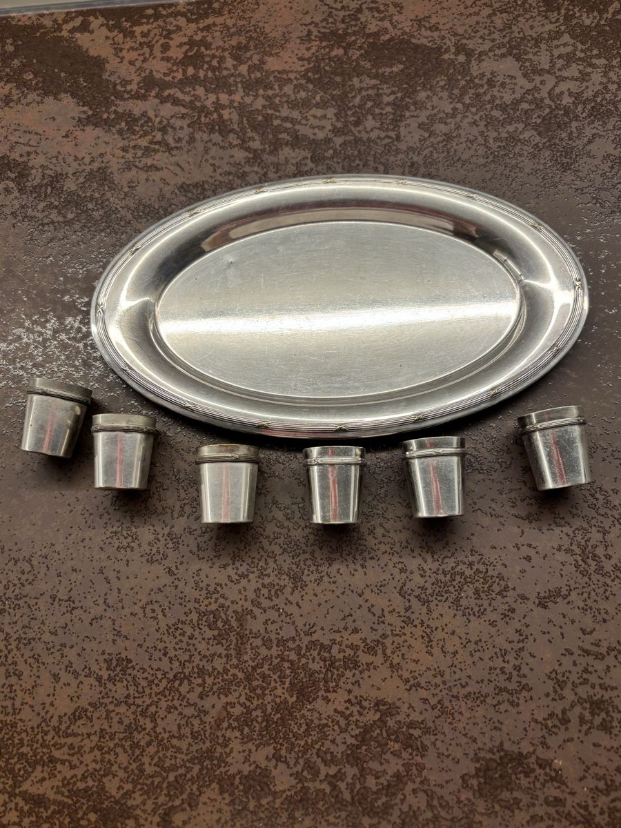 Set di piatti: Vintage Versilbertes Schnapsset – Usato da Muttenz venduto da blume245 1