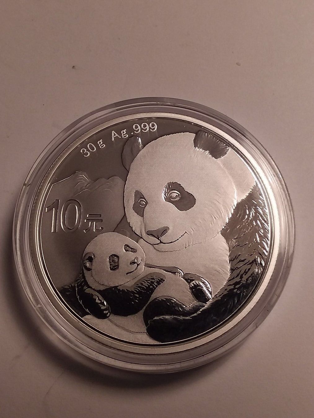 Tutti le monete: China Panda Silbermünze Jg.2019 – Nuovo e nell'imballaggio originale da Schwyz venduto da Trofana