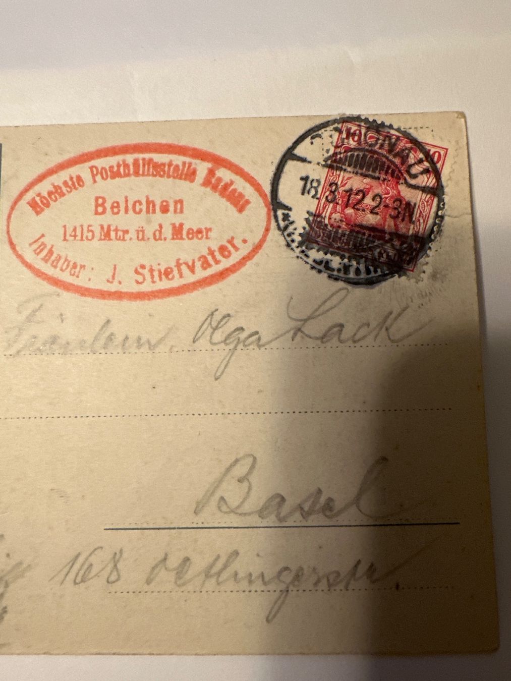 Ansichtskarten: Alte Ansichtskarte Belchen Schwarzwald, ca. 1930 selte – Gebraucht aus Frauenfeld von aluma14 3
