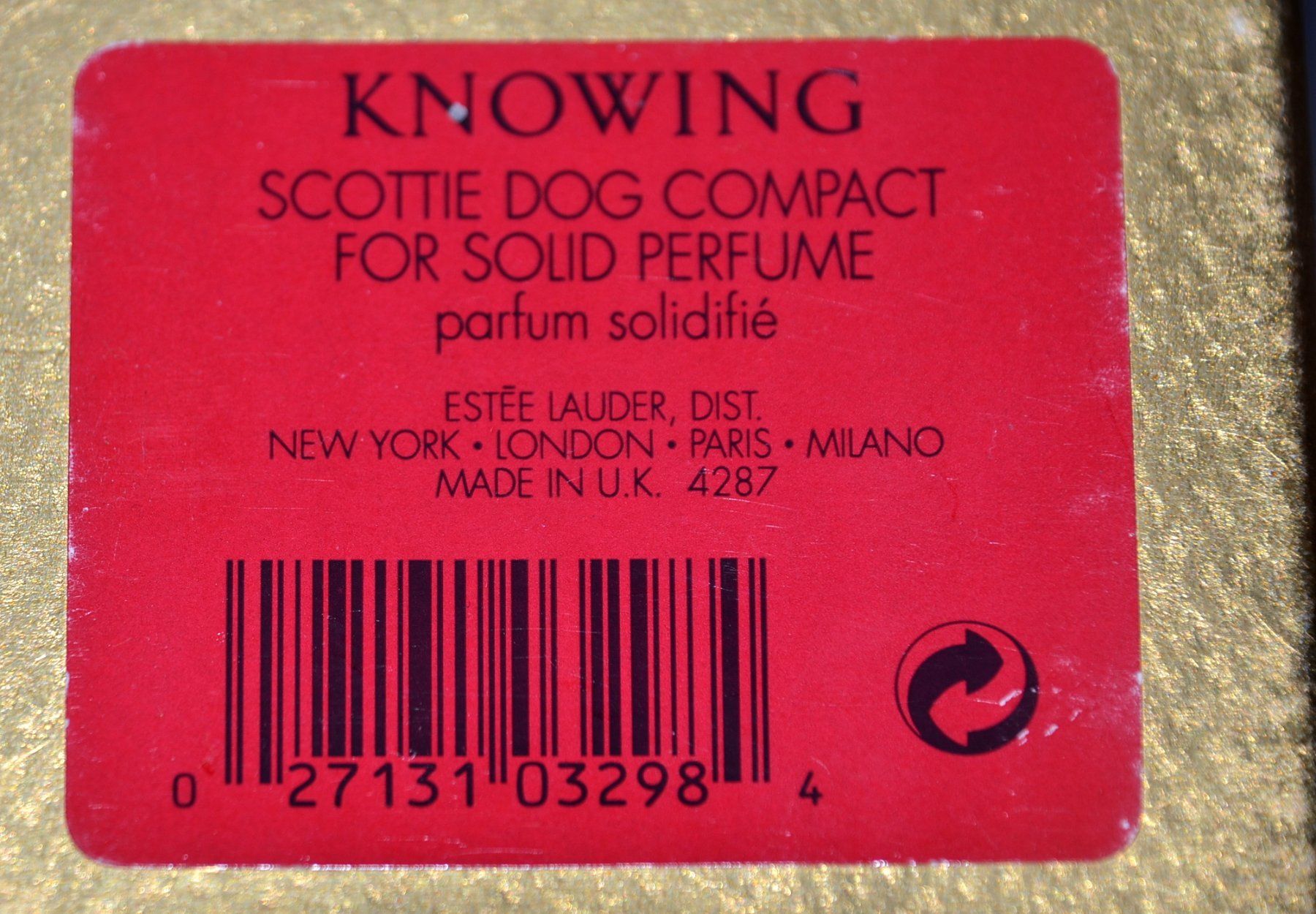 Estée Lauder Flaconi: Estée Lauder Knowing Scottie Dog Solid Perfume 1992 – Usato da Collonges venduto da arashee 6