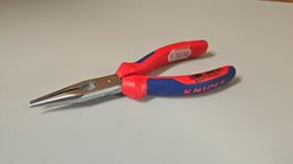 Knipex Flachrundzange mit Schneide verchromt