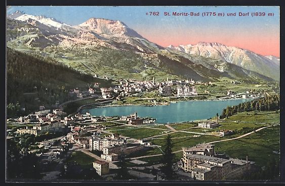 Ansichtskarten: St. Moritz-Dorf, Ort mit St. Moritz-Bad – Gebraucht aus Berlin von bartko-reher