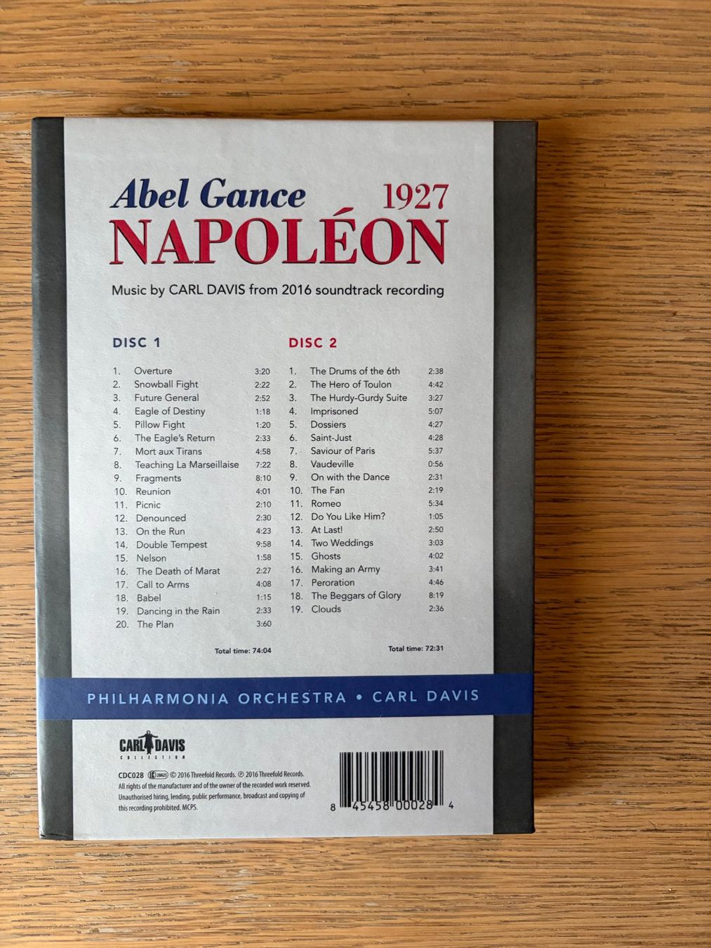 CDs: COFFRET 2 NAPOLEON ABEL GANCE PAR CARL DAVIS OOP – Gebraucht aus Geneve von tigre69 1