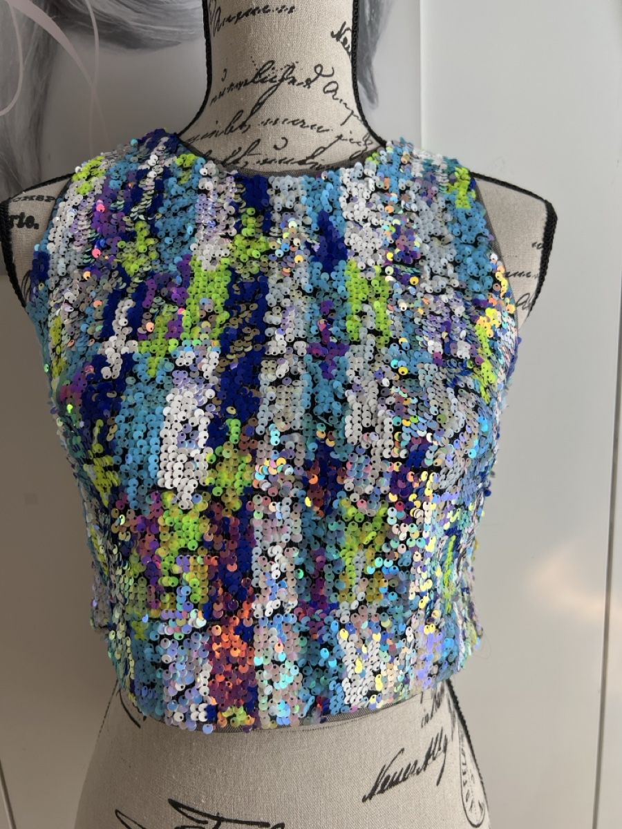 Top: Buntes Pailletten Tanktop, Grosse S – Usato da Hünenberg See venduto da mississauga