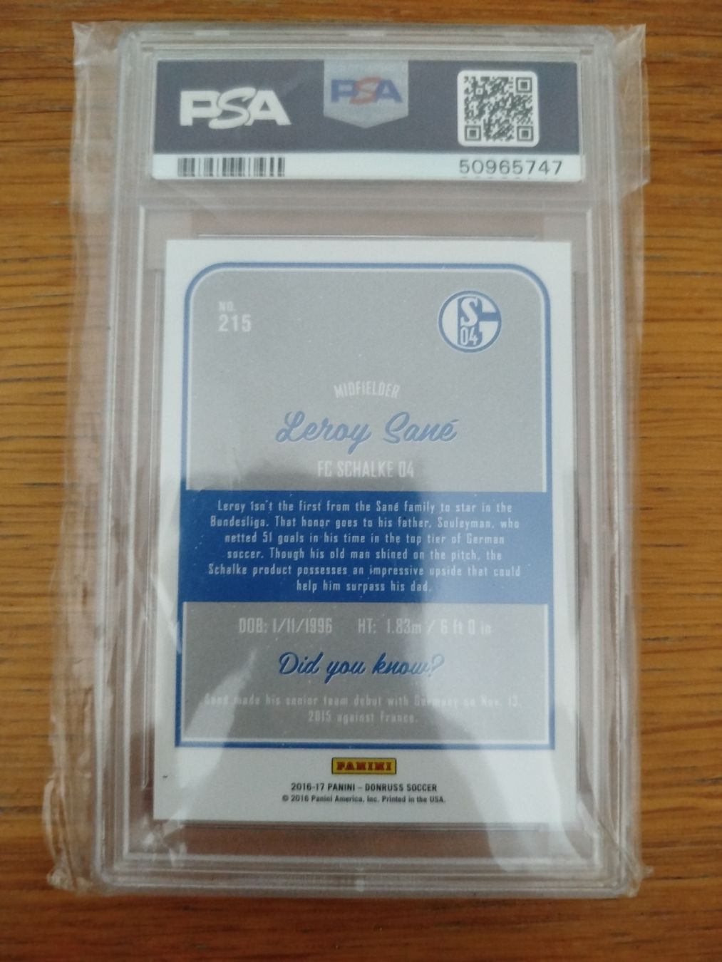 Panini Sammelbilder & Trading cards: Panini Leroy Sane Rookie 2016 PSA10 – Neu (gemäss Beschreibung) aus Wettingen von mirna04 1