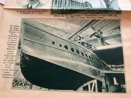 Dornier X Flugschiff - und Zepplin, Belege aus alter Zeitung