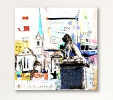 Zürich Urban Pop Art Kunst Bild Lion ZRH City Modern Funky