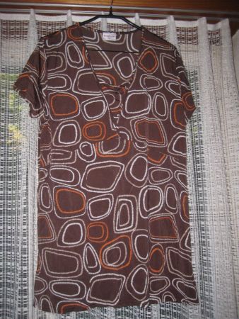 T-Shirt braun mit Muster Grösse XL