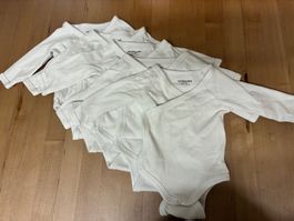 5 weisse Baby-Bodies von Vertbaudet Grösse 54 cm