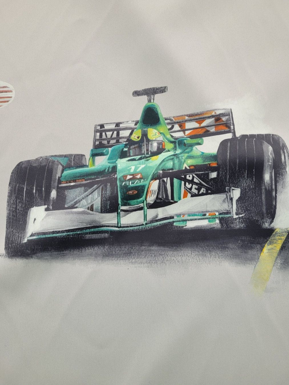 Tessuti: Formel 1 Rennautos Stoff 1.48m x 2m – Nuovo e nell'imballaggio originale da SCHÜBELBACH venduto da CoKaHa 3