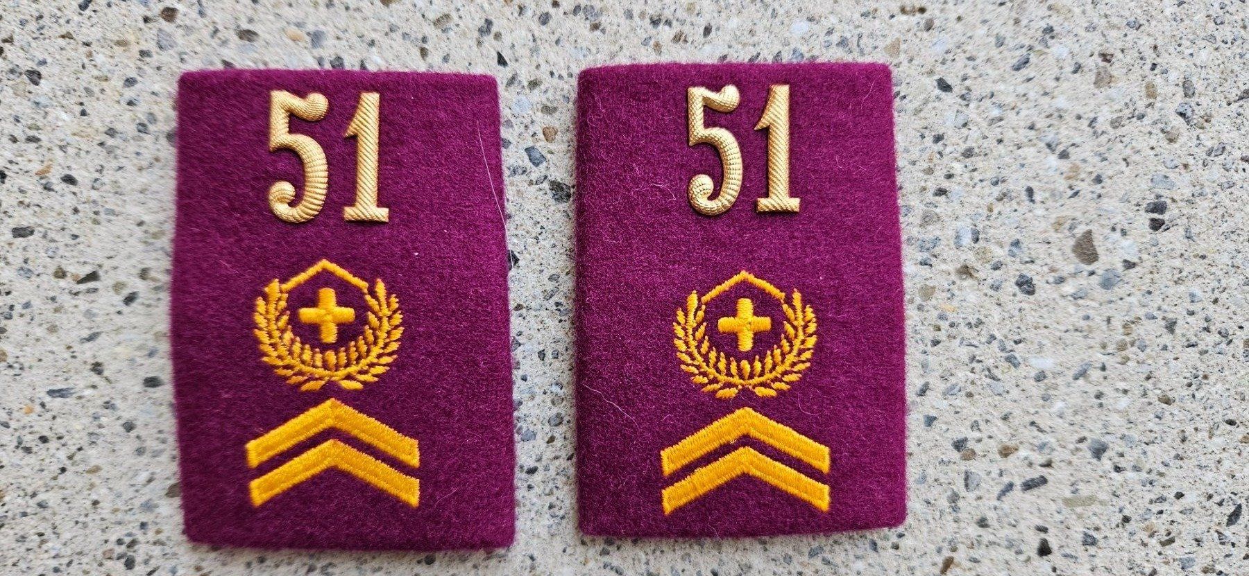 Schweizer Armee Placchette & Badge: *** Patten /Schulterschlaufen mit Nummer *** – Usato da Riedholz venduto da fr_sIruP