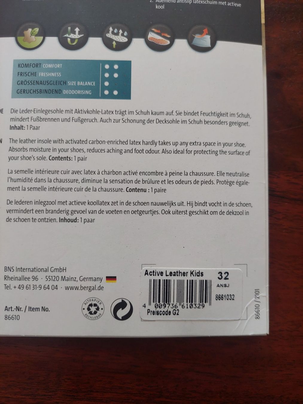 Scarpe per ragazzi: Bergal Kids Leder Einlegesohle Grösse 32 – Nuovo e nell'imballaggio originale da Beckenried venduto da Havacola 3