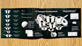 12teiliges Kochsystem Pfannen-Set «SteigenBerger» Chromstahl