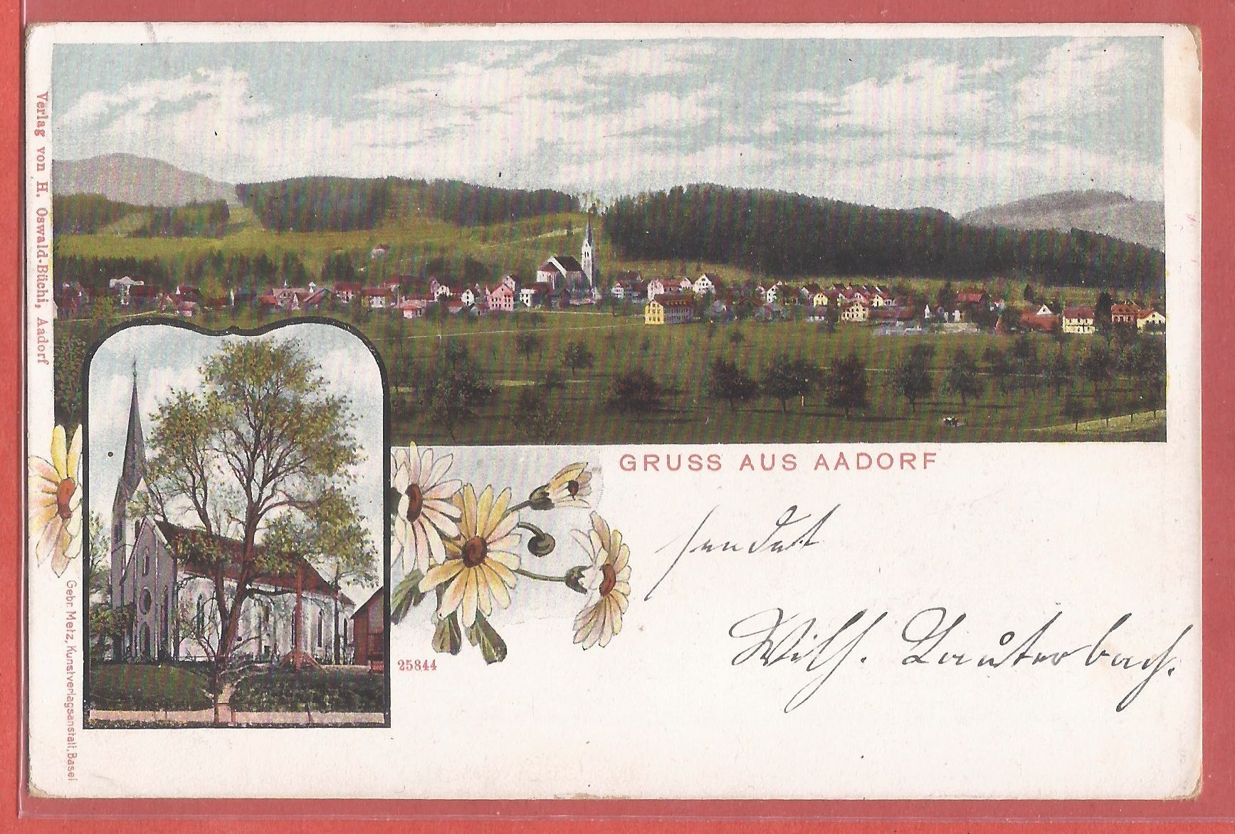 Ansichtskarten: Gruss aus Aadorf - 1907 – Gebraucht aus Fislisbach von Porano