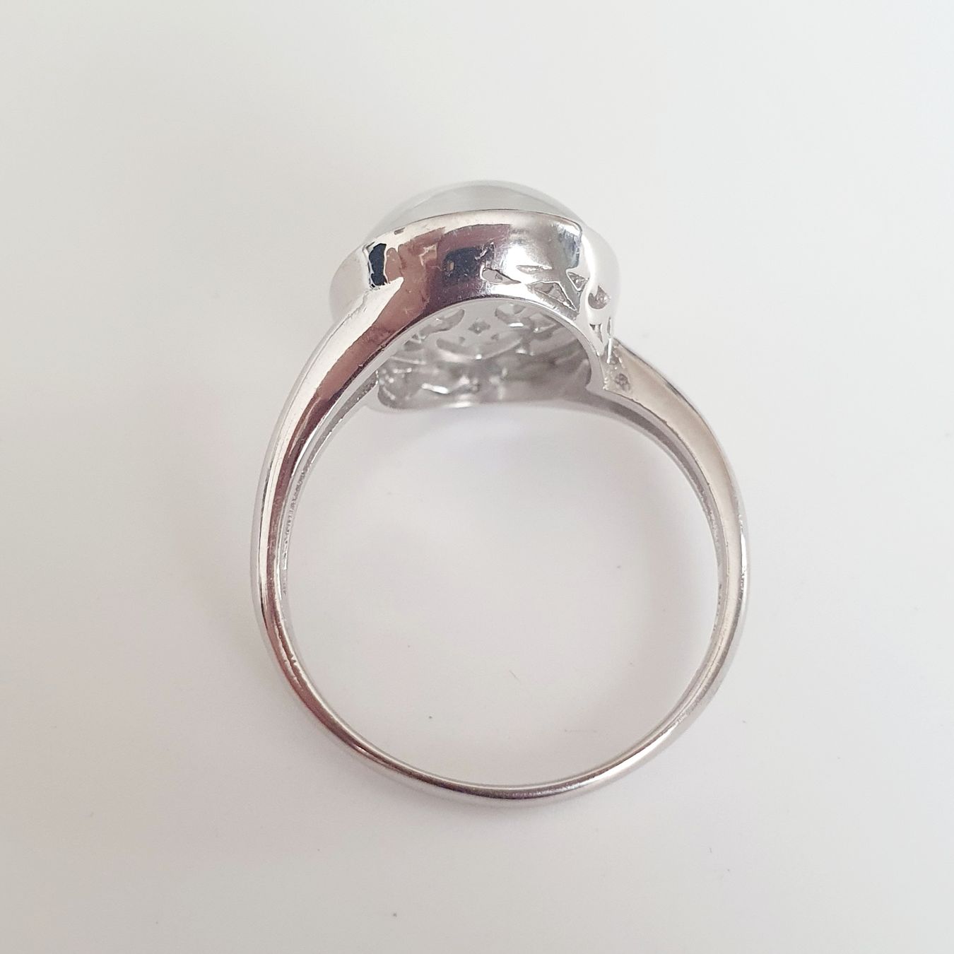 Anelli: Silber Ring 925 mit helle Stein Grösse 18.7 mm – Nuovo (secondo la descrizione) da Kreuzlingen venduto da Wunderkiste123 2