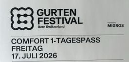 2x Gurten Festival COMFORT 1-Tagespass Freitag 17. Juli 2026