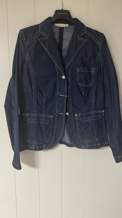 Damen Jeans Blazer dunkelblau Grösse 44 guter Zustand