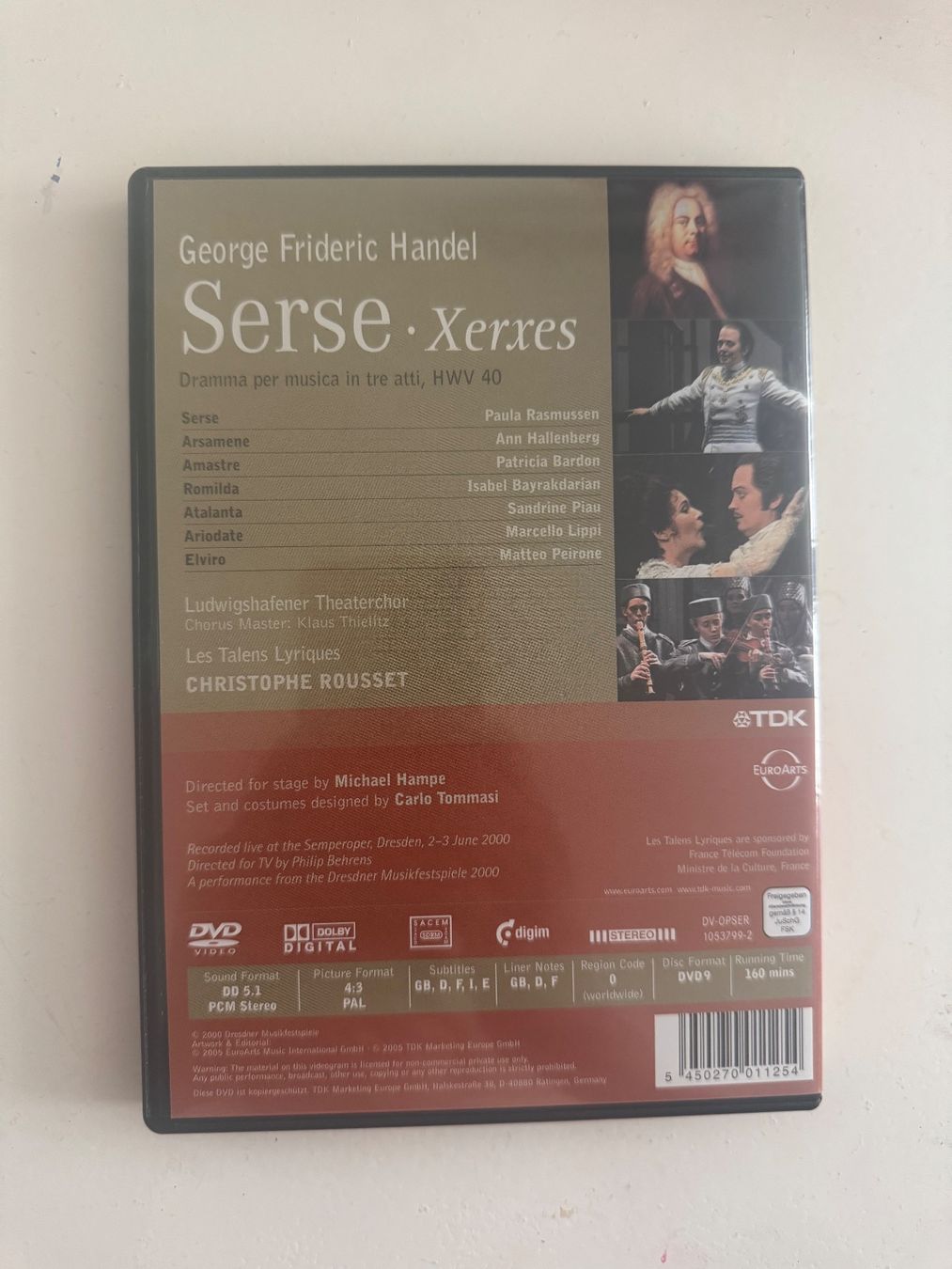 Alle DVDs: SERSE/ GEORGE FRIDERIC HANDEL. (DVD/OPER) – Gebraucht aus Basel von san_2qlq 1